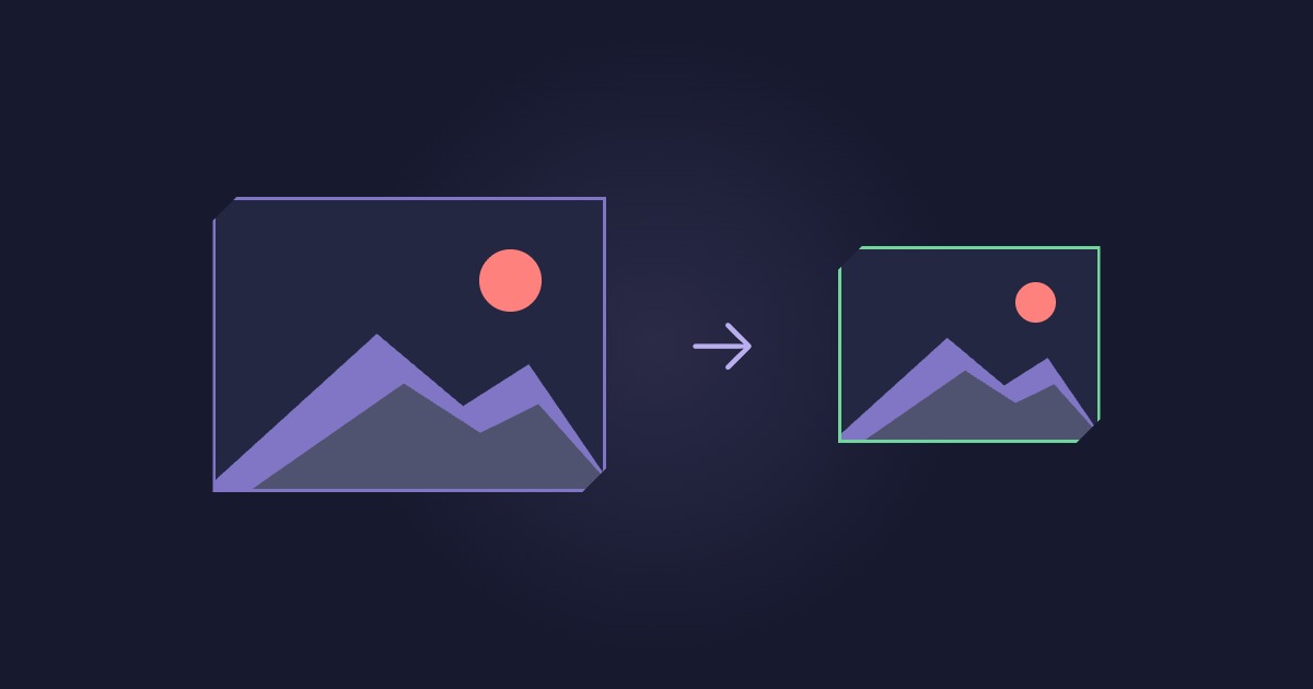 A large image frame becoming a smaller proportional frame inside a browser